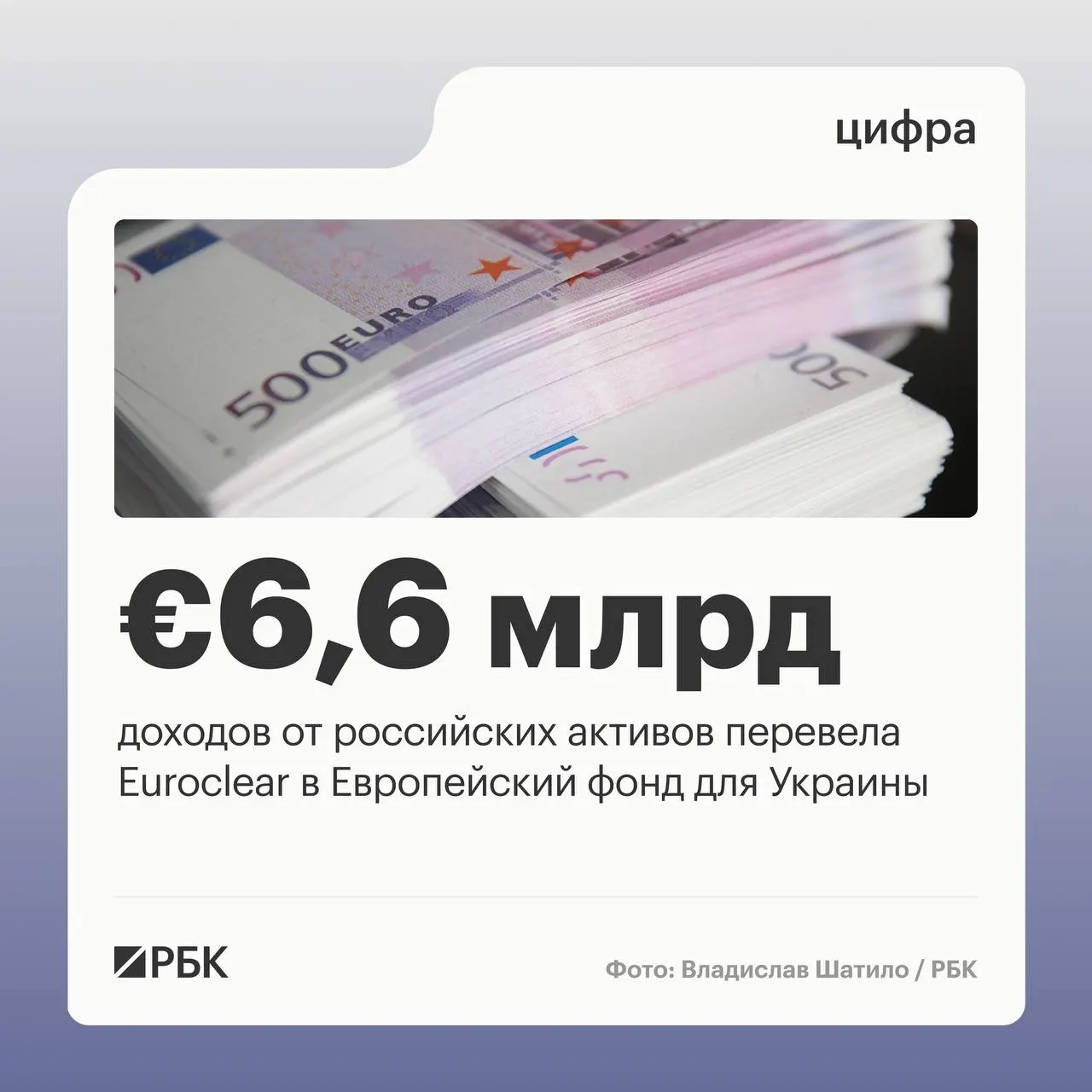 Бельгийская депозитарная компания перевела Киеву €6,6 млрд доходов от российских активов; следующий транш в €1,4 млрд запланирован на июль 2026 года.