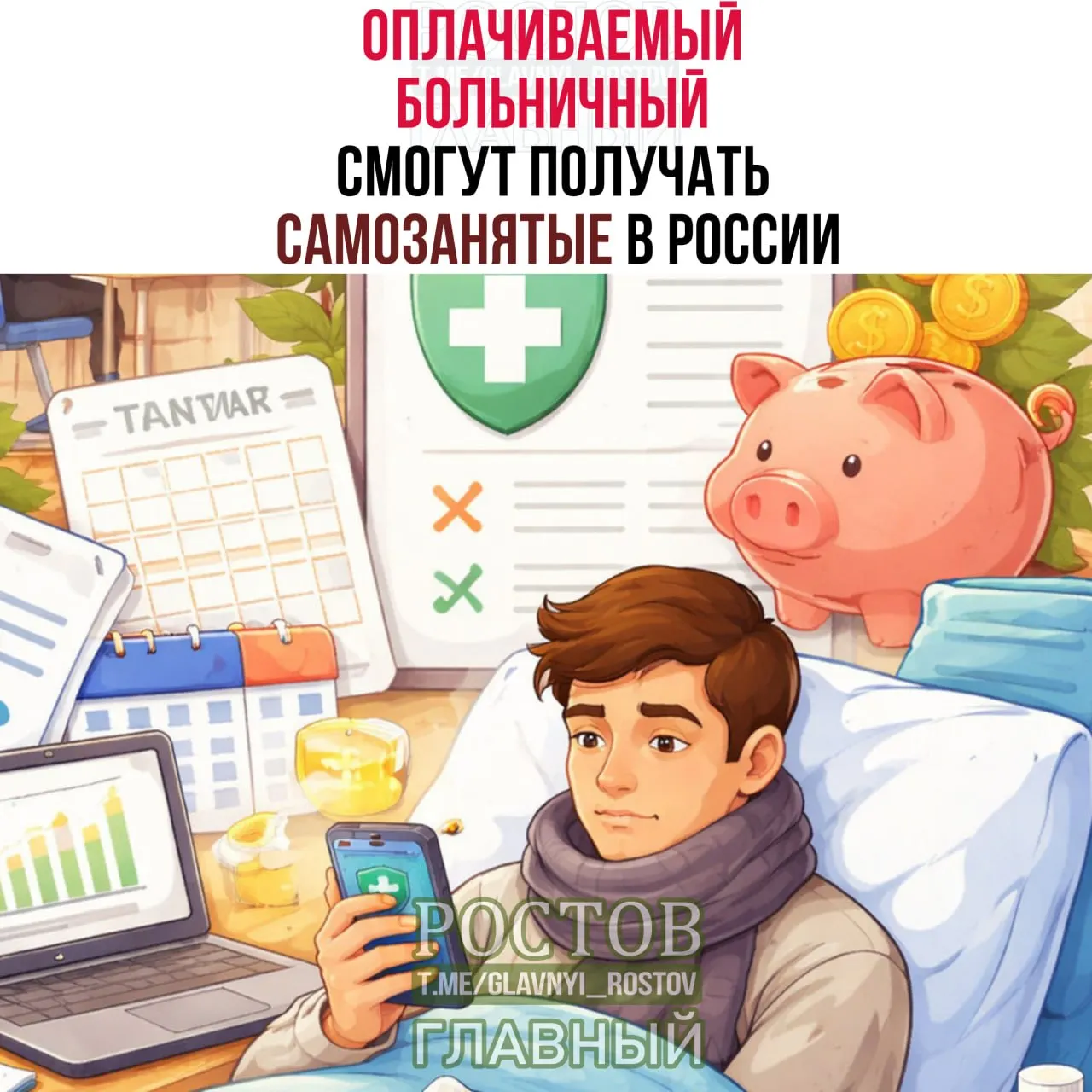 Самозанятые получат право на оплачиваемый больничный. Базовая выплата — 35 000 ₽ при взносах 1 344 ₽ в месяц; повышенная — 50 000 ₽ при взносах 1 920 ₽. Оформление через электронные сервисы.
