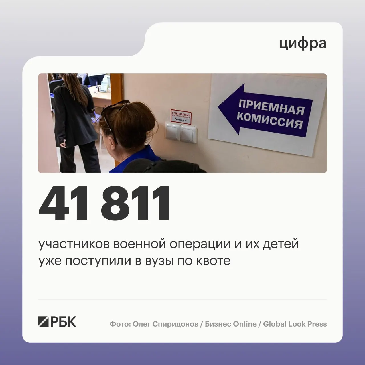 В 2026 году в российские вузы зачислено 117 тысяч абитуриентов, включая детей участников СВО; выделено 56 684 места по особым квотам, из которых зачислено около 41 811 человек. Доля заполнения квоты составила примерно 73%.