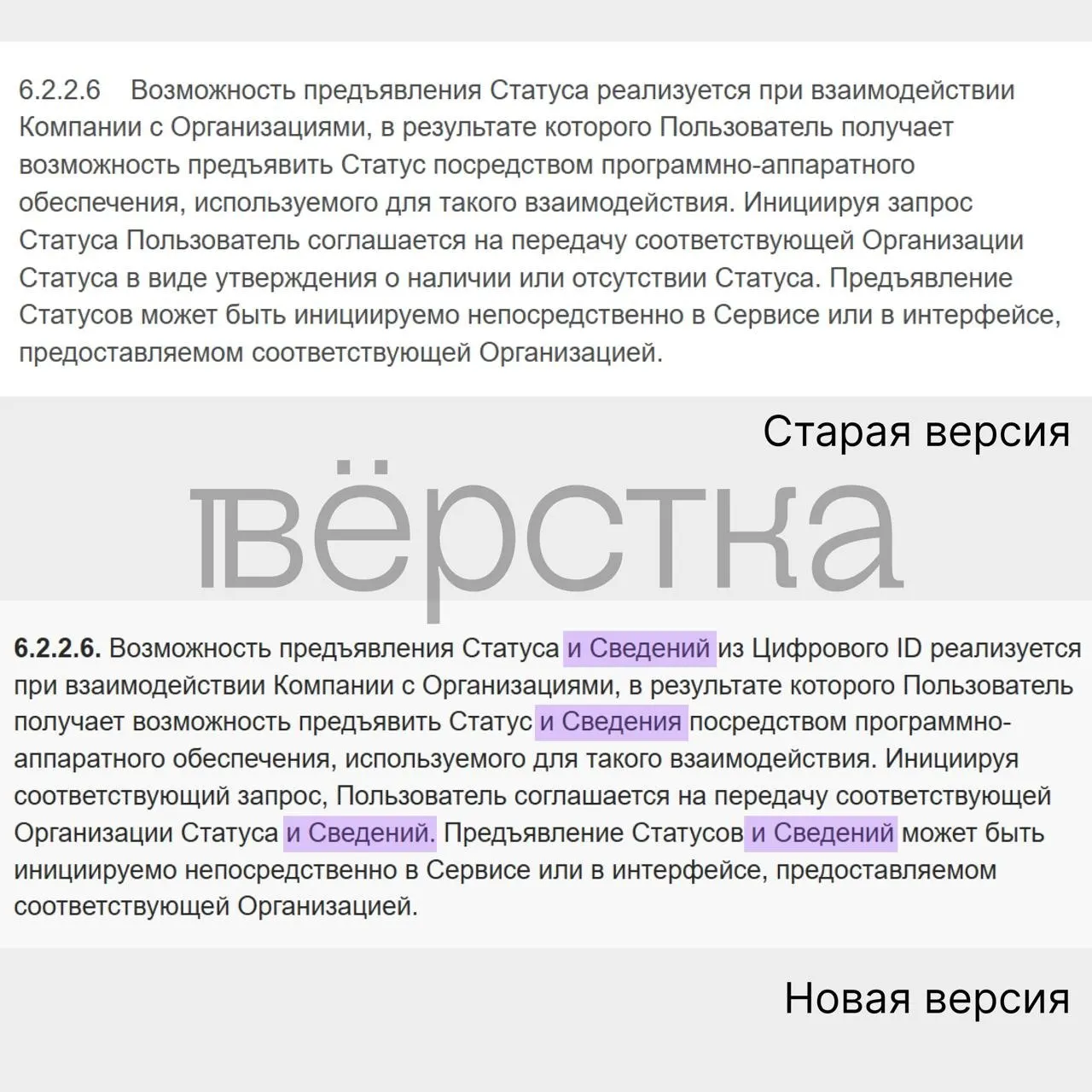 В новой редакции соглашения мессенджера допускается передача сведений из документов, удостоверяющих личность, выданных госорганами, а конкретный перечень таких документов не раскрывается. Эксперты предупреждают о возрастании рисков.