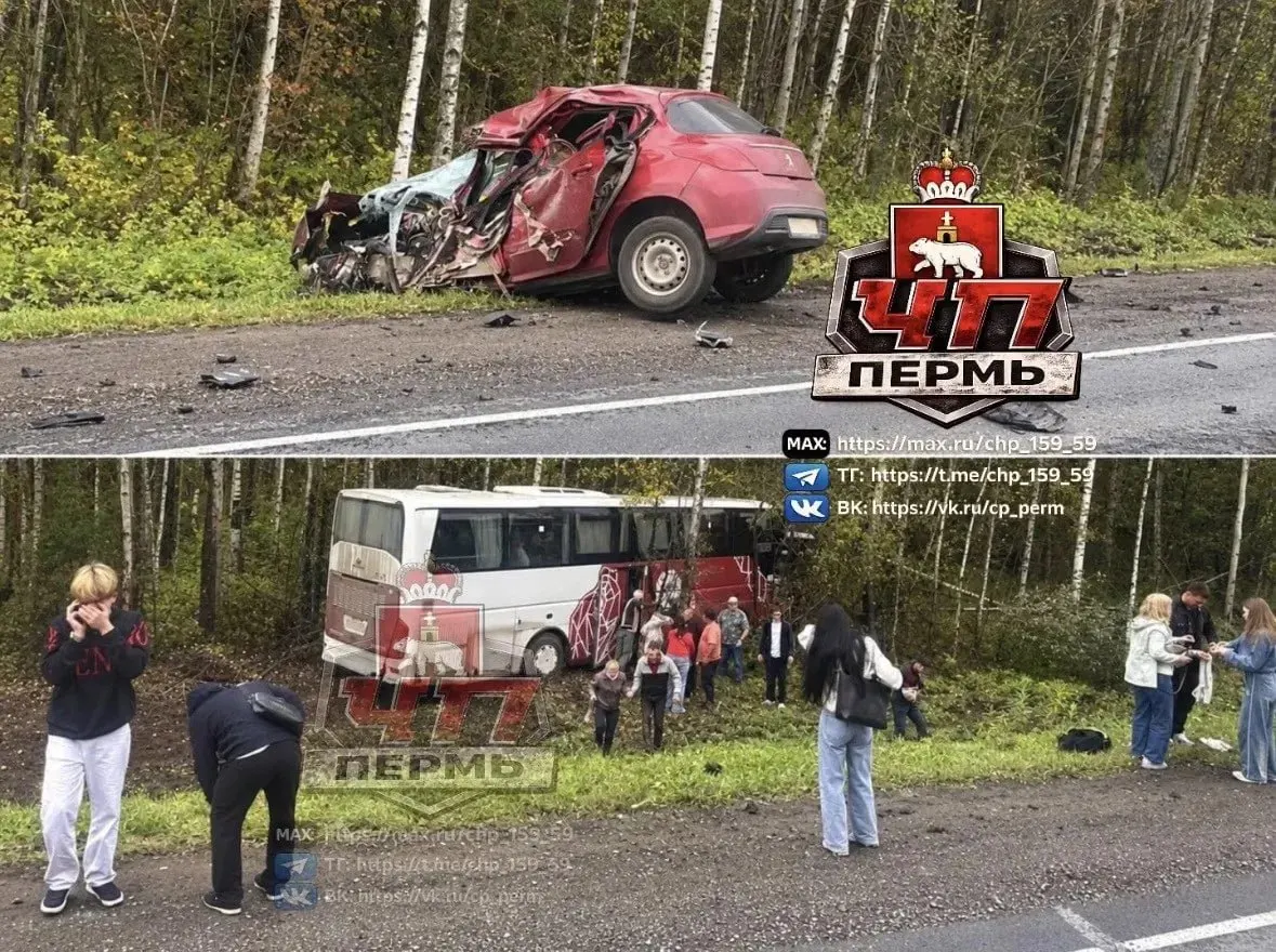 Два крупных ДТП с автобусами произошли в разных регионах: на трассе Пермь — Березники погиб водитель, пострадали пассажиры; в Санкт‑Петербурге и под Архангельском пострадали люди в автобусах.