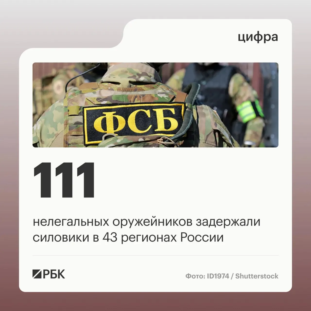 111 задержанных, прекращена деятельность 37 подпольных мастерских по переделке оружия; охват операции — 43 региона.